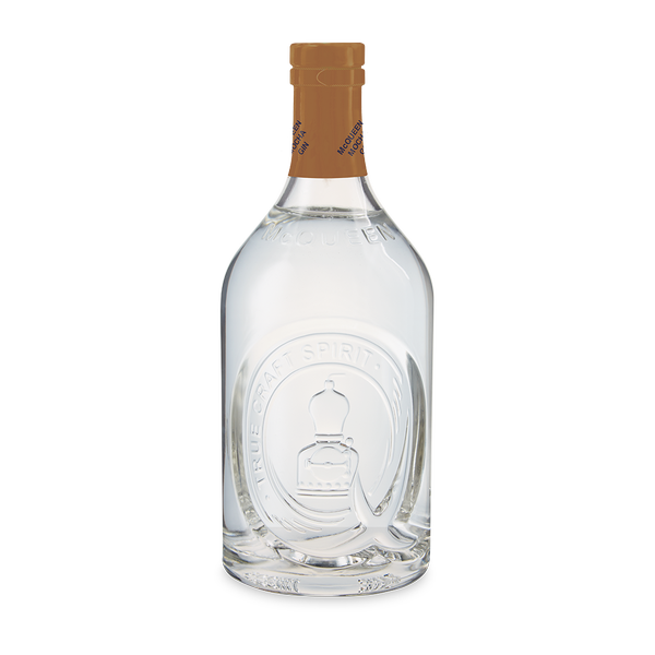 A bottle of McQueen Gin Mocha Gin