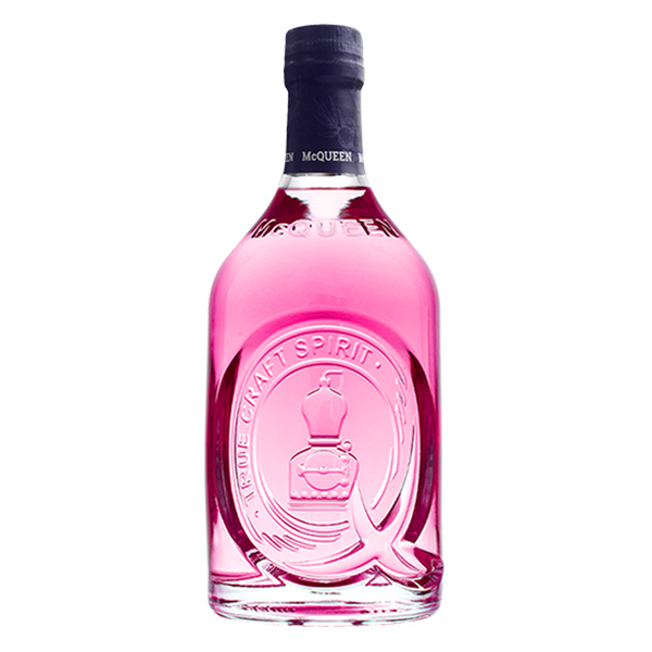 A bottle of McQueen Pink Gin